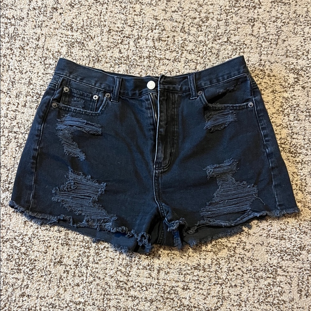 American Eagle Black Mom Shorts